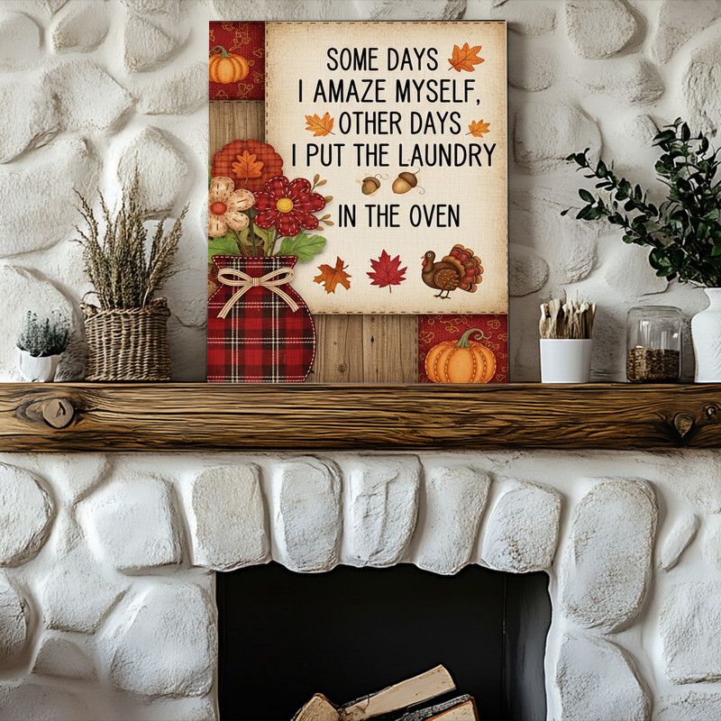 Laundry & Laughter – Thanksgiving Patchwork Laundry Room Decor Canvas ...