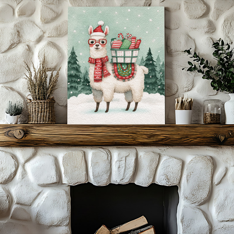 Llama Claus Laundry – Whimsical Christmas Laundry Room Decor Canvas Wall Art Llama Claus Laundry – Whimsical Christmas Laundry Room Decor Canvas Wall Art