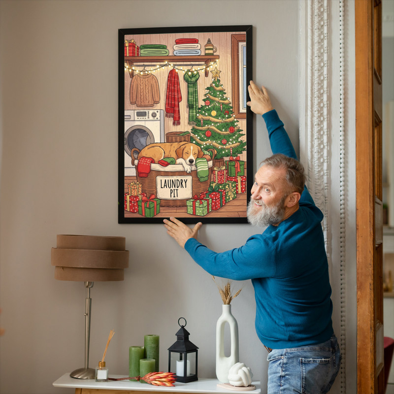 Festive Laundry Pit – Christmas Laundry Room Decor Canvas Wall Art