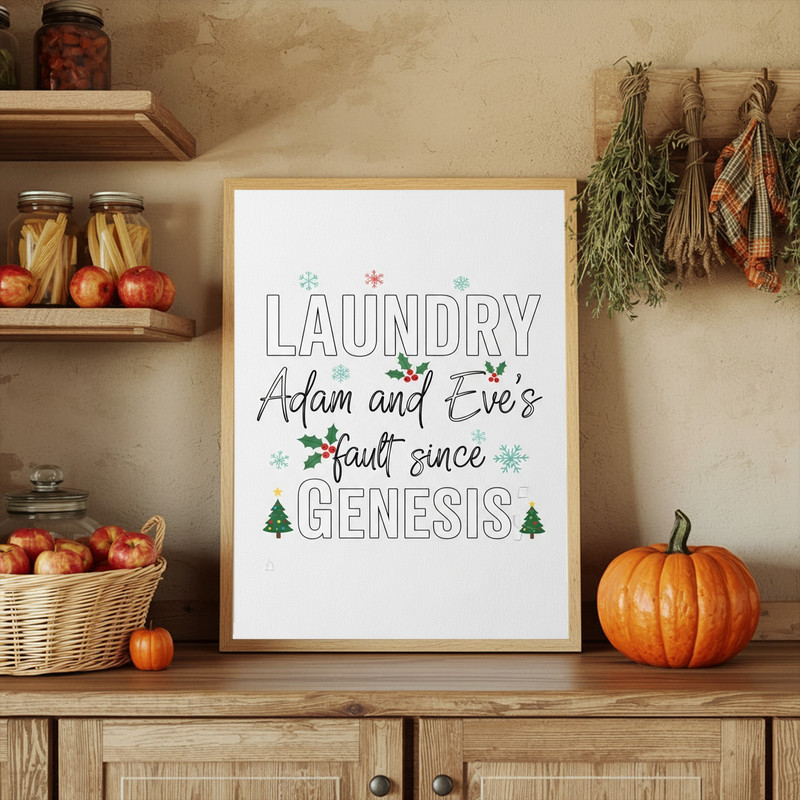 Festive Christmas Laundry Quote – Holiday Laundry Room Decor Canvas Wall Art Festive Christmas Laundry Quote – Holiday Laundry Room Decor Canvas Wall Art