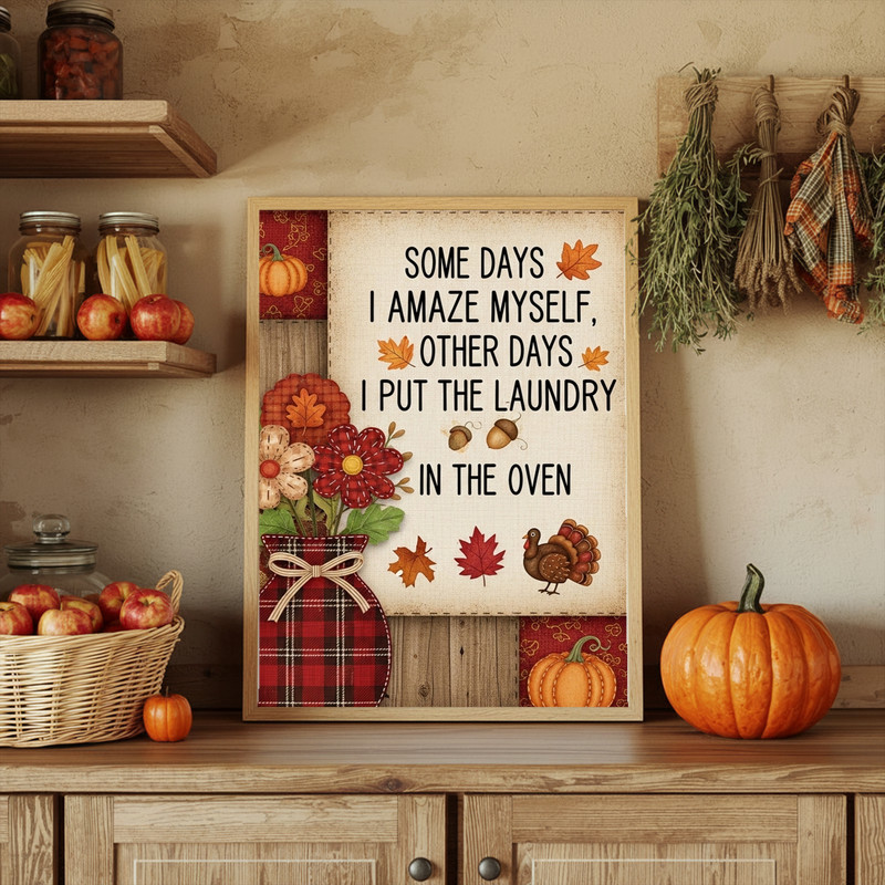 Laundry & Laughter – Thanksgiving Patchwork Laundry Room Decor Canvas ...