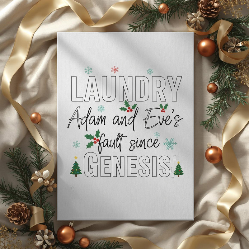 Festive Christmas Laundry Quote – Holiday Laundry Room Decor Canvas Wall Art Festive Christmas Laundry Quote – Holiday Laundry Room Decor Canvas Wall Art