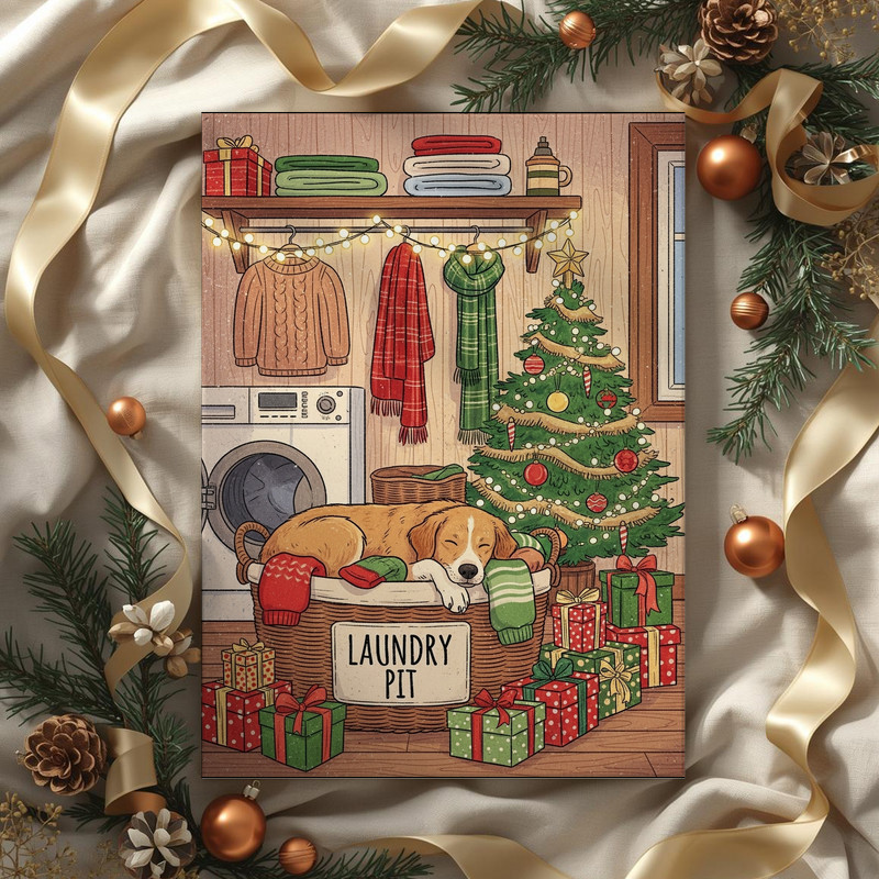Festive Laundry Pit – Christmas Laundry Room Decor Canvas Wall Art