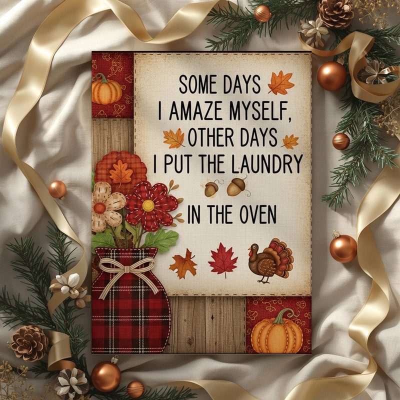 Laundry & Laughter – Thanksgiving Patchwork Laundry Room Decor Canvas ...