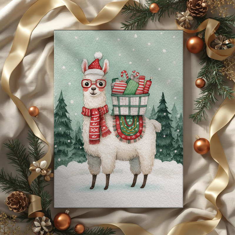 Llama Claus Laundry – Whimsical Christmas Laundry Room Decor Canvas Wall Art Llama Claus Laundry – Whimsical Christmas Laundry Room Decor Canvas Wall Art