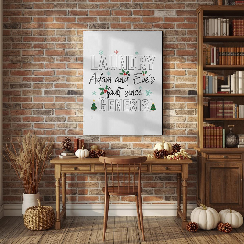 Festive Christmas Laundry Quote – Holiday Laundry Room Decor Canvas Wall Art Festive Christmas Laundry Quote – Holiday Laundry Room Decor Canvas Wall Art