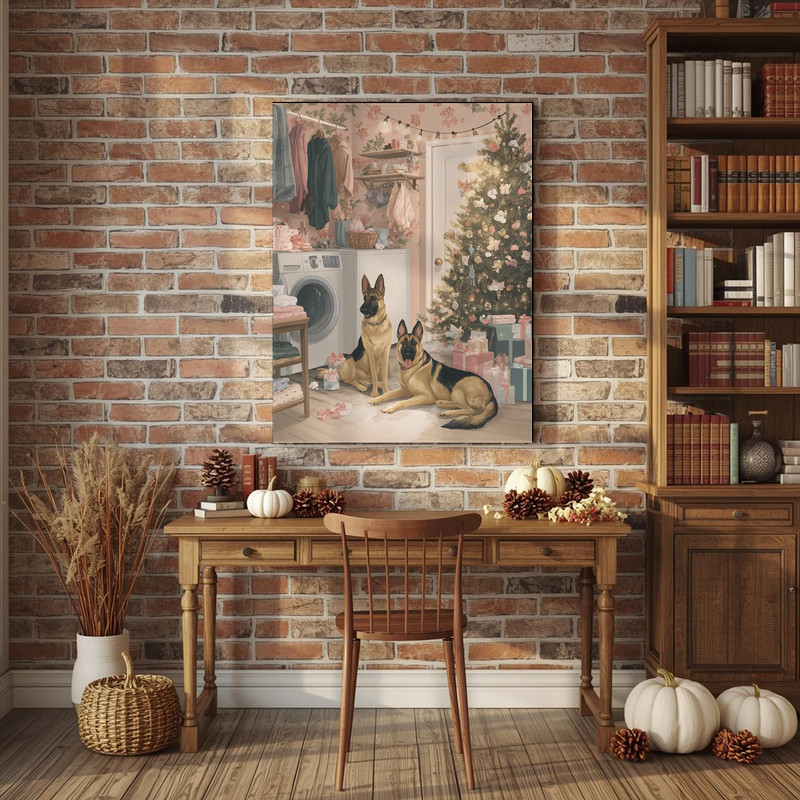 Holiday Helpers – Christmas Laundry Room Decor Canvas Wall Art