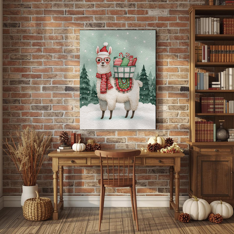Llama Claus Laundry – Whimsical Christmas Laundry Room Decor Canvas Wall Art Llama Claus Laundry – Whimsical Christmas Laundry Room Decor Canvas Wall Art