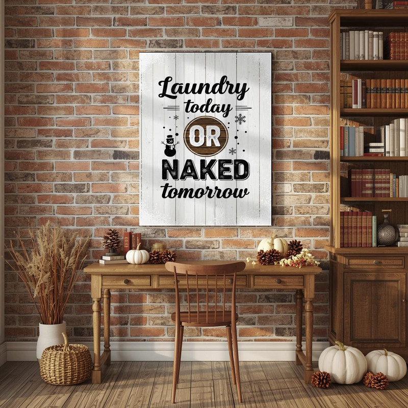 Vintage Typography Laundry Room Decor With Subtle Christmas Touches Canvas Wall Art