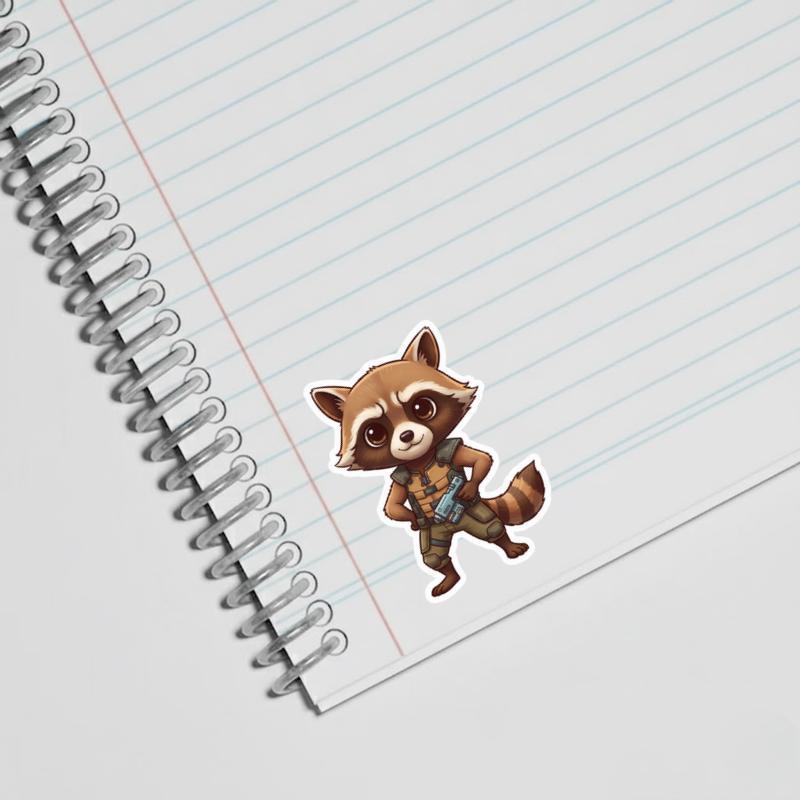 Cute Chibi Rocket Raccoon Meme Sticker