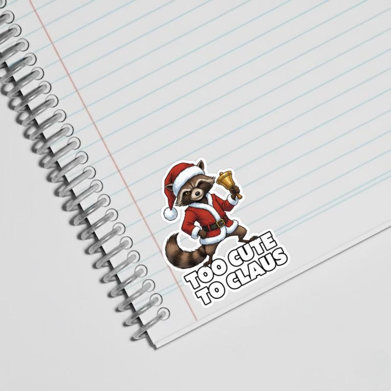 Rocket Raccoon Kawaii Xmas Vibes Sticker Rocket Raccoon Kawaii Xmas Vibes Sticker