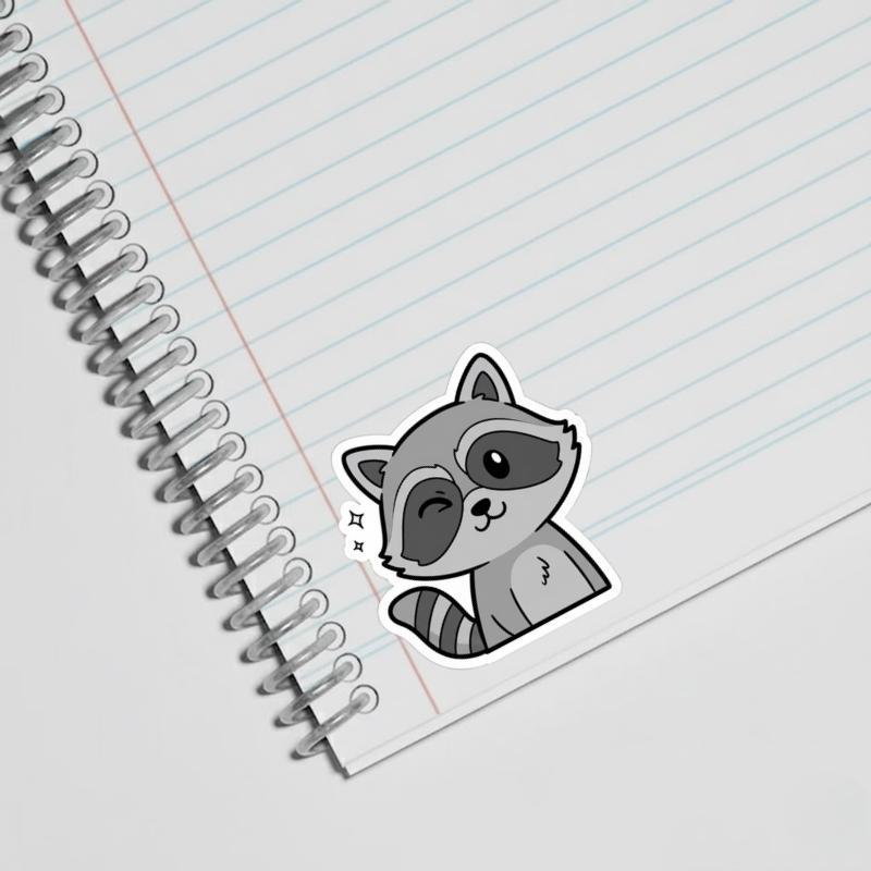 Sarcastic Raccoon Exaggerated Wink Sticker