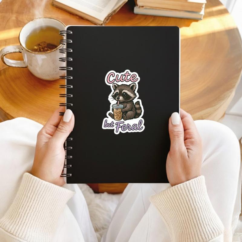 Cute Baby But Feral Raccoon Sticker