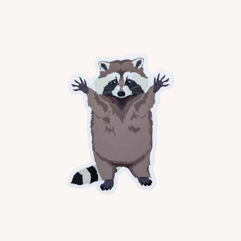 Funny Fat Racoons Fat Raccoon Meme Sticker - Raccsy
