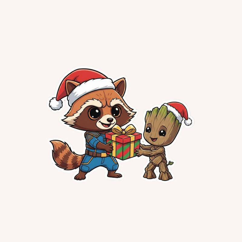 Funny Rocket Raccoon Sticker - Raccsy