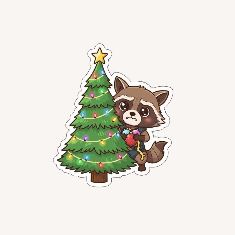 Rocket Raccoon Merry Mischief Maker Sticker - Raccsy