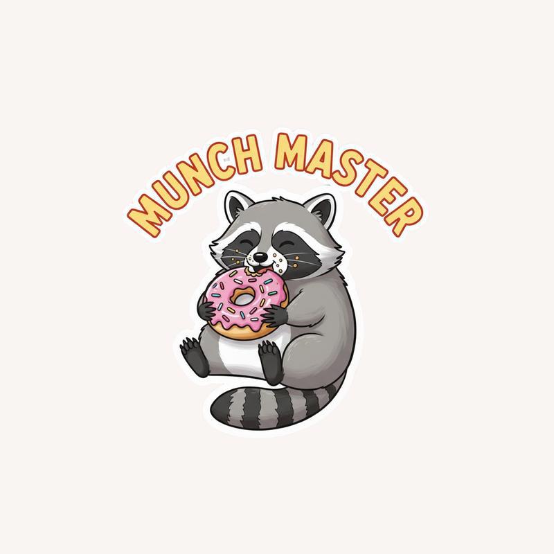 Snack Raccoon Munch Master Sticker