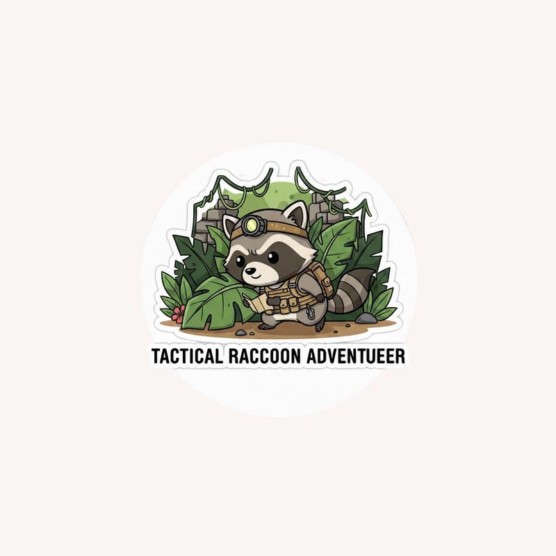 Tactical Raccoon Adventurer (2) Sticker - Raccsy