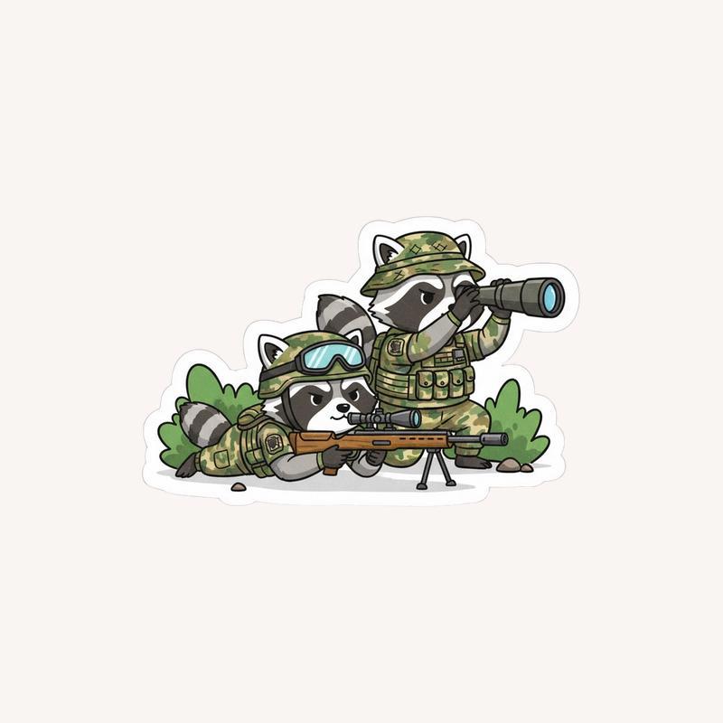Tactical Raccoon Sniper Team Sticker - Raccsy