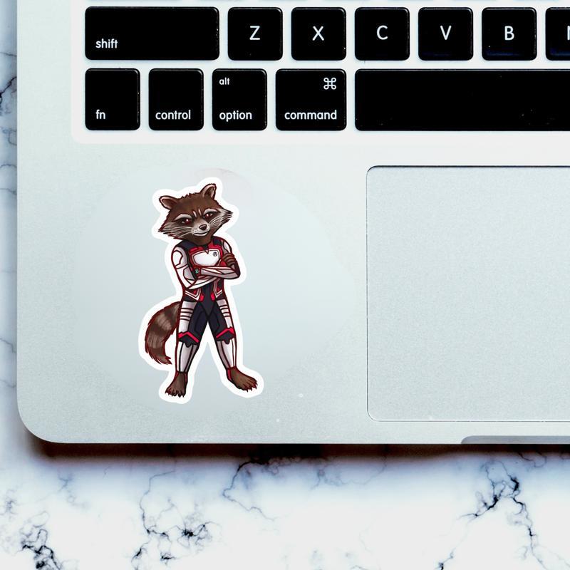 Cool Rocket Raccoon Funny Sticker