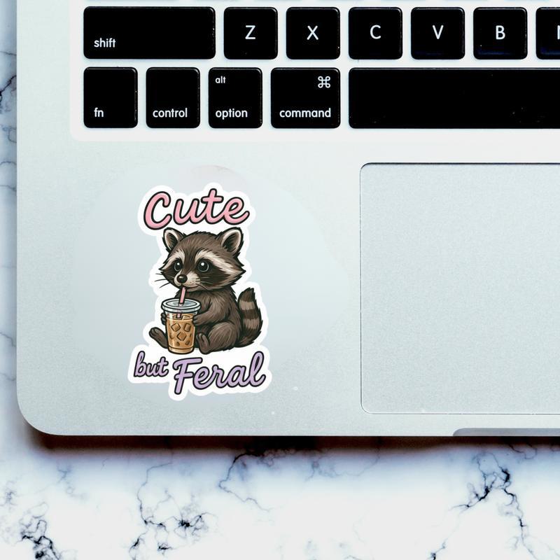 Cute Baby But Feral Raccoon Sticker