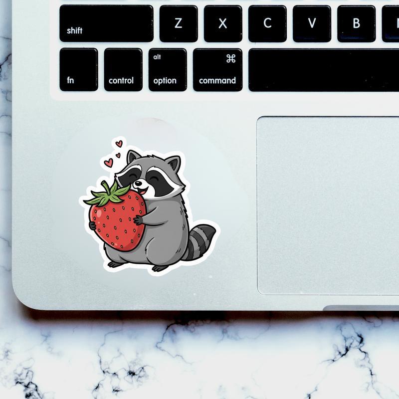 Fat Raccoon Giant Strawberry Sticker Fat Raccoon Giant Strawberry Sticker