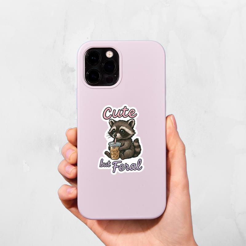 Cute Baby But Feral Raccoon Sticker
