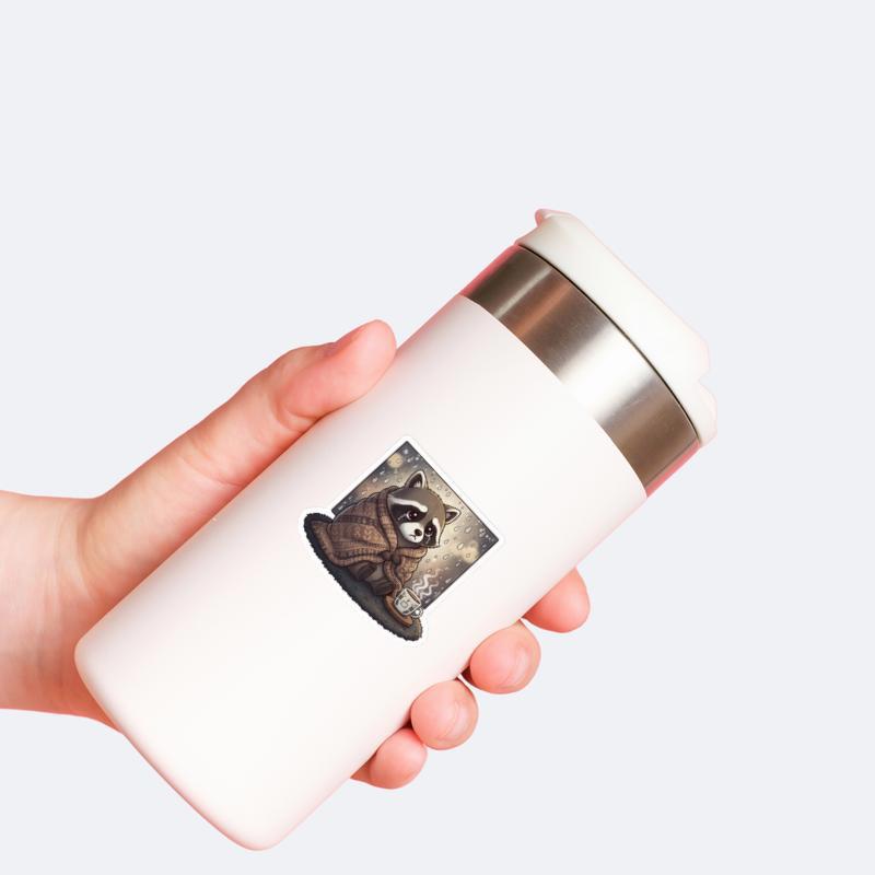 Cozy Sad Raccoon Sticker Cozy Sad Raccoon Sticker
