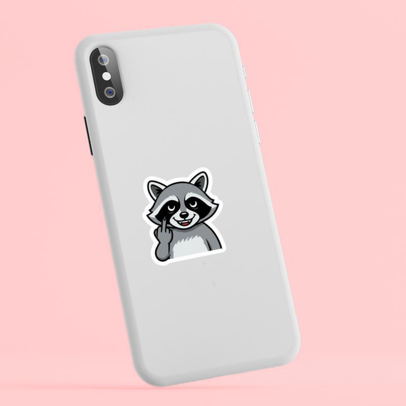 Cheeky Raccoon Middle Finger Sticker Cheeky Raccoon Middle Finger Sticker