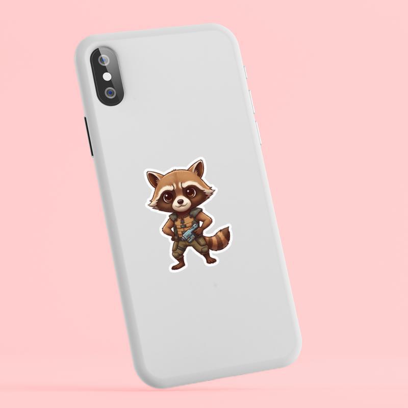 Cute Chibi Rocket Raccoon Meme Sticker